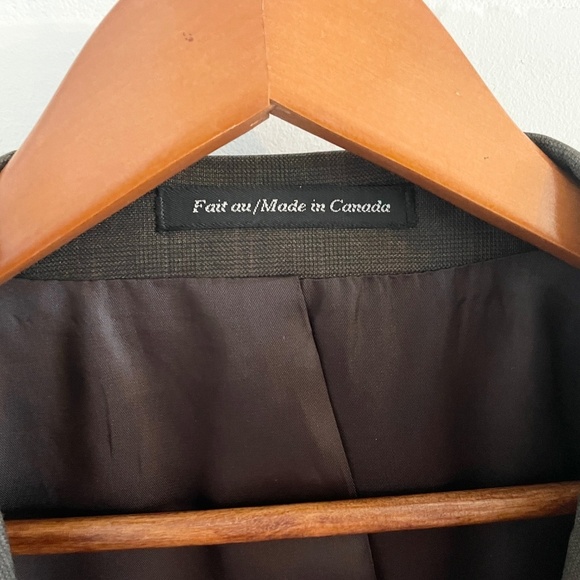 Vintage Men’s Blazer Brown Wool Formal Business Old money Academia 46L - Picture 5 of 14